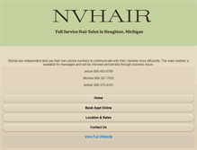 Tablet Screenshot of nvhairhoughton.com